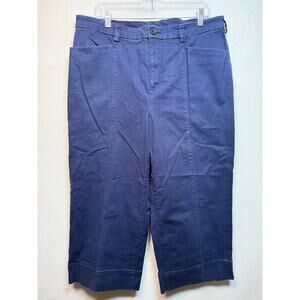 Duluth Trading Company High Rise Wide Leg Crop Pants, Size 16R